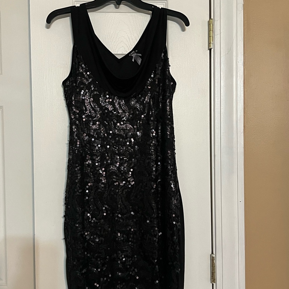 Vanity Black Sequin Mini Dress